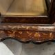 Dutch display cabinet in two parts made of marquetry wood.