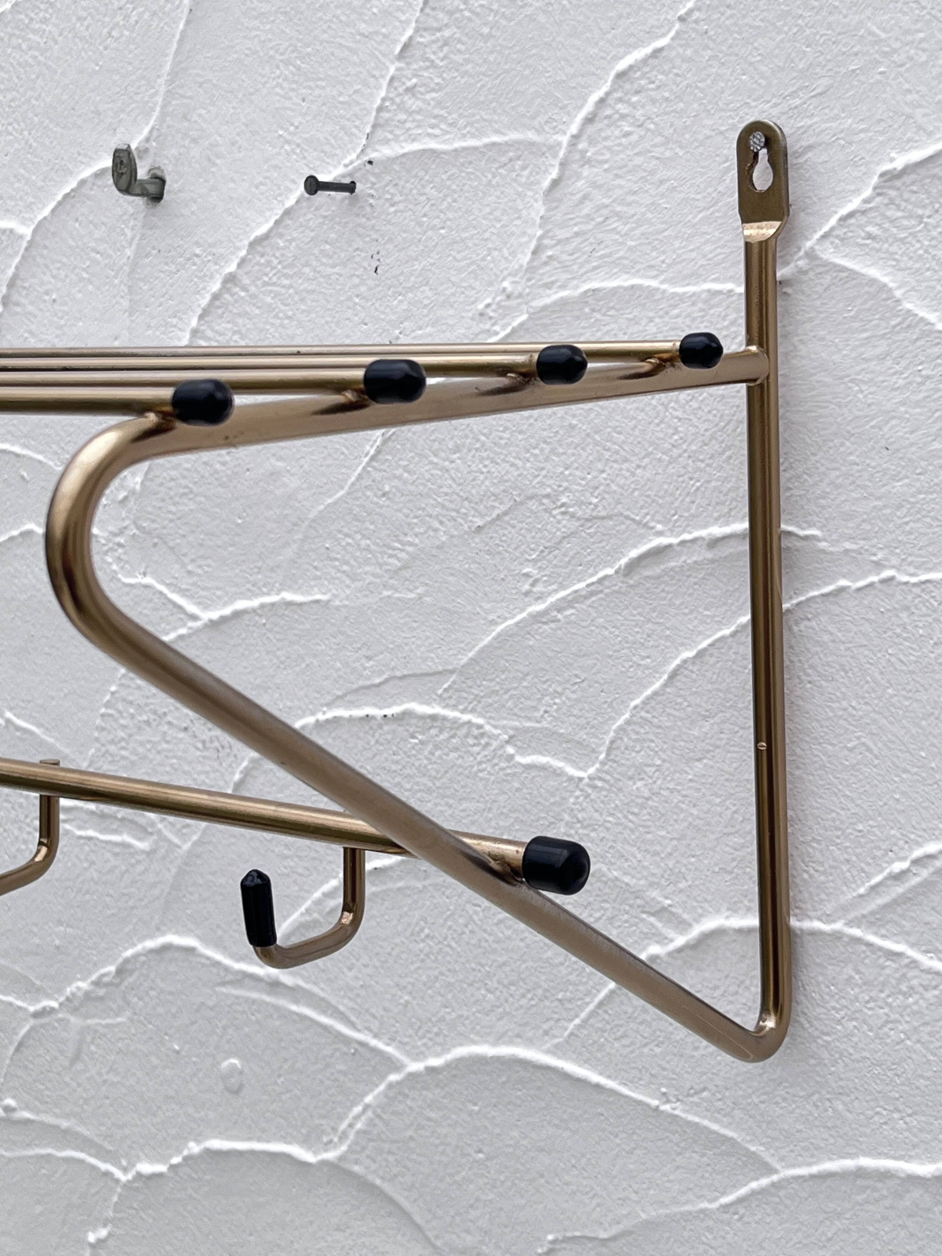 Gold metal coat rack