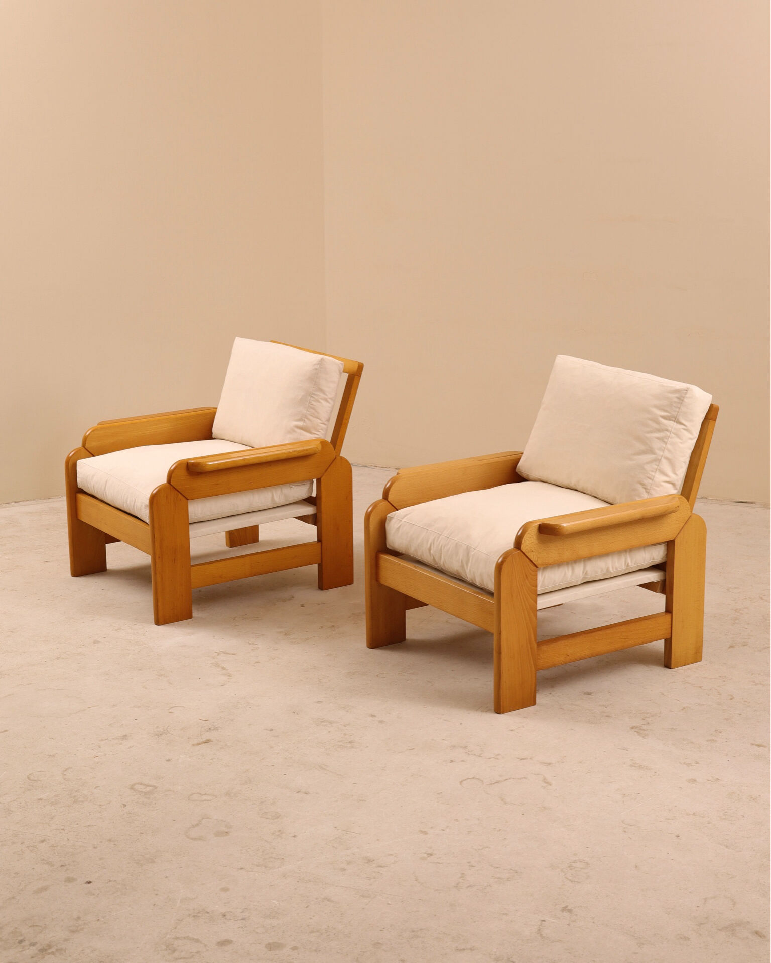 Fauteuil en hêtre, 1980’s