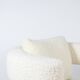 Pair of “bean” shaped armchairs, in blond beech. Contemporary work.