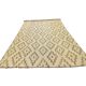 Natte touareg vintage en cuir et roseau