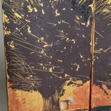 Tableau double toile acrylique peintre agus