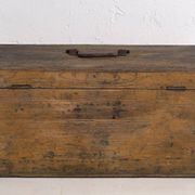 Petit coffre ancien à armature métallique (c.1900) #3