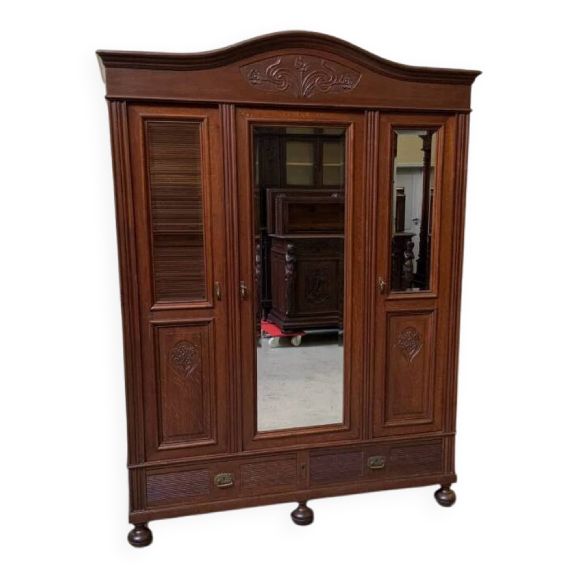 Antique Art Nouveau wardrobe