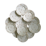 12 dessert plates in Limoges porcelain