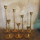 Scandinavian brass candle holders