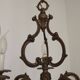 Elegant French Antique Bronze 5 Light 3 Sided Cage Style Chandelier