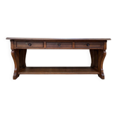 Console-table de milieu Néo-Renaissance – Travail lyonnais – Noyer massif