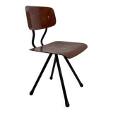 Vintage industrial children's chair, school chair, Dutch design