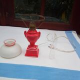 Red ceramic lamp