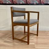 Oak chair design and scandinavian stamp 1950.