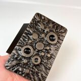 Mid Century Solid Abstract Brutalist Metal cast Door Handle NOS