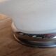 Large vintage chrome and glass ceiling light 1970