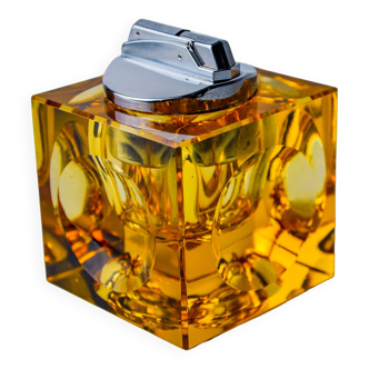 Briquet loupe orange par Antonio Imperatore, verre de murano, italie, 1970