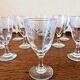 Verres anciens en cristal gravées