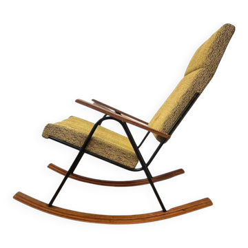 Chaise berçante design du milieu du siècle des années 1960 - Tchécoslovaquie
