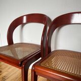 Set of 4 Baumann caned gondola chairs