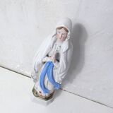 Antique Virgin Mary biscuit statue, 19th century
