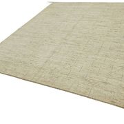 Tapis tribal unique noué à la main en laine beige 259 cm x 297 cm