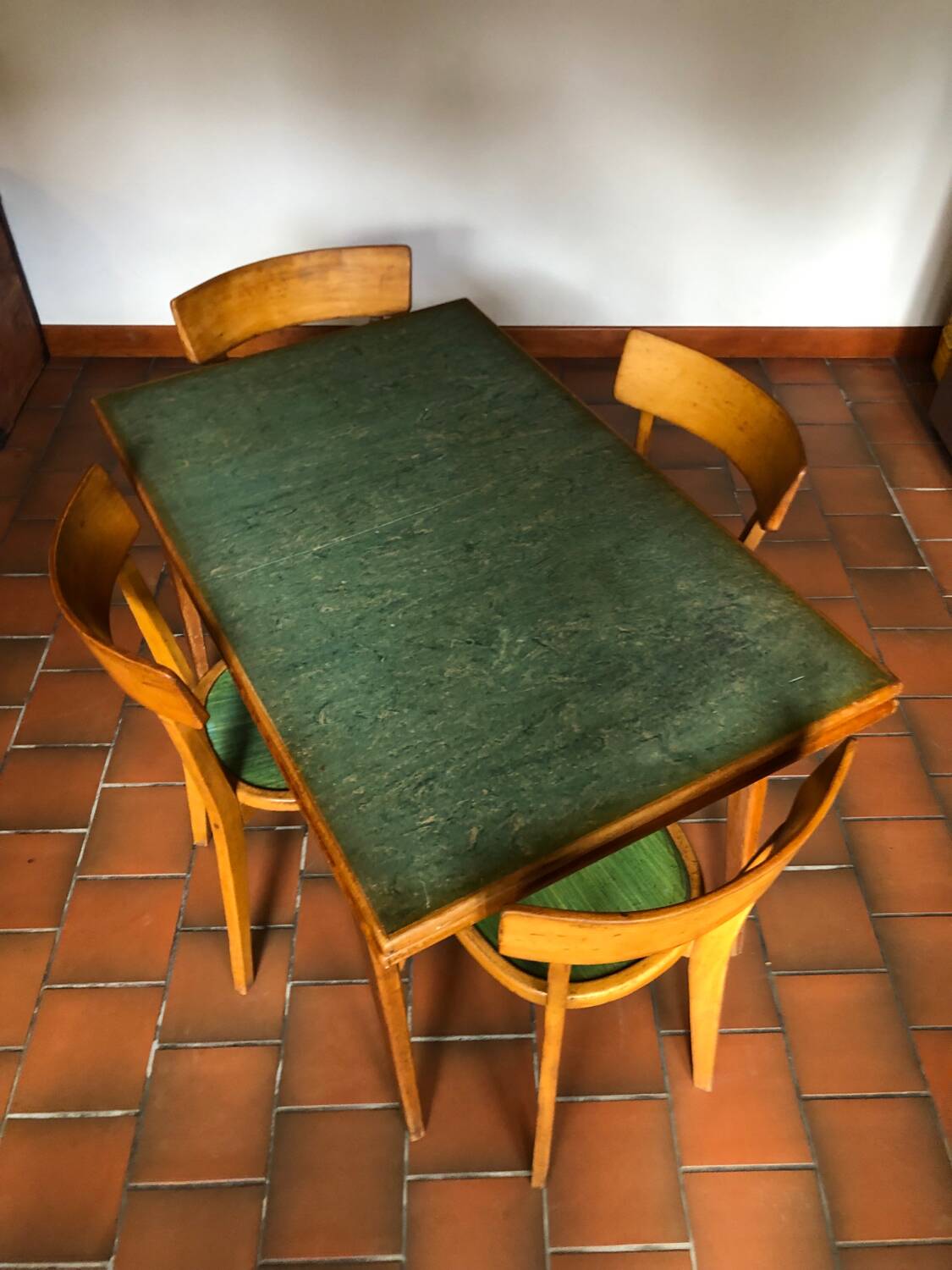 Table et chaises scandinave vintage