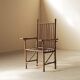 Brutalist armchair made of hazel branches, circa 1970.