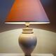 Ivory crackled earthenware lamp, attributed to Le Dauphin, 1980s-90s.