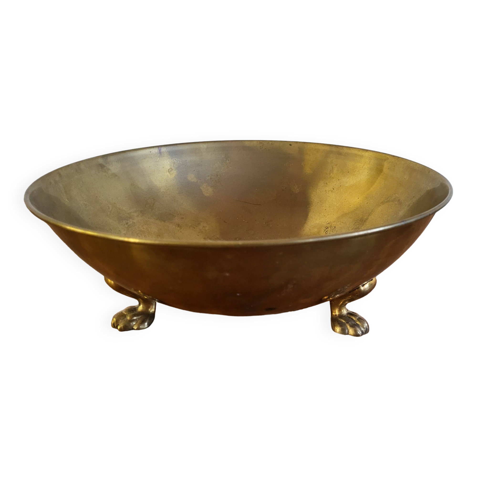 Round brass dish