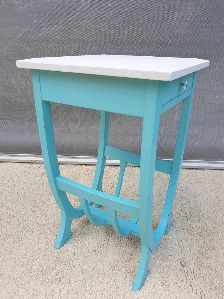 South Sea blue gondola side table