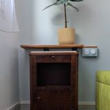 Vintage furniture in solid walnut and marble