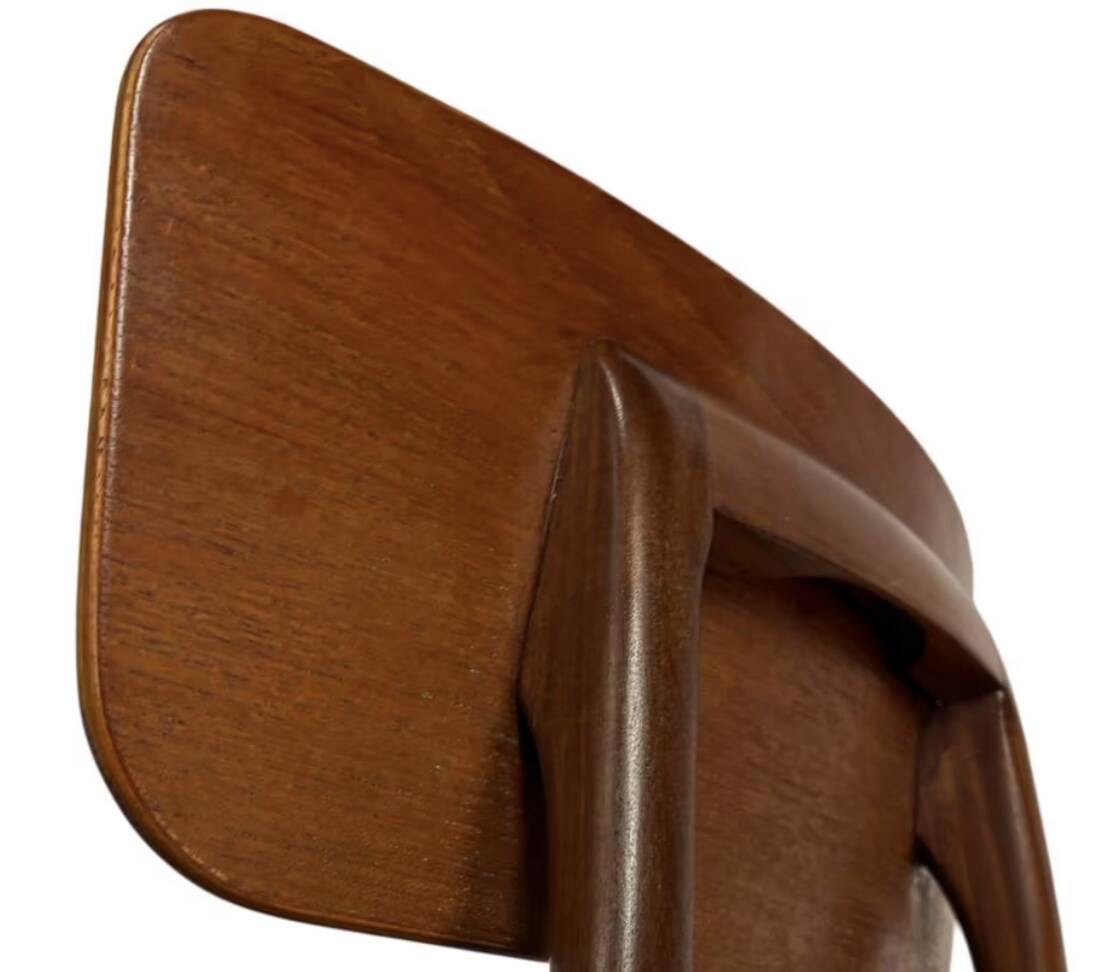 Vintage dining room chairs teak Topform design 60s Louis van Teeffelen