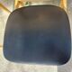5 Scandinavian style chairs, wood and black faux leather.