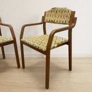 Bentwood armchairs, mid-century, upholstered, TON, 1960s, Czechoslovakia