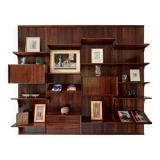 Scandinavian modular wall shelf in rosewood, Poul Cadovius, 1960s