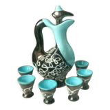 Vintage Vallauris ceramic liqueur service