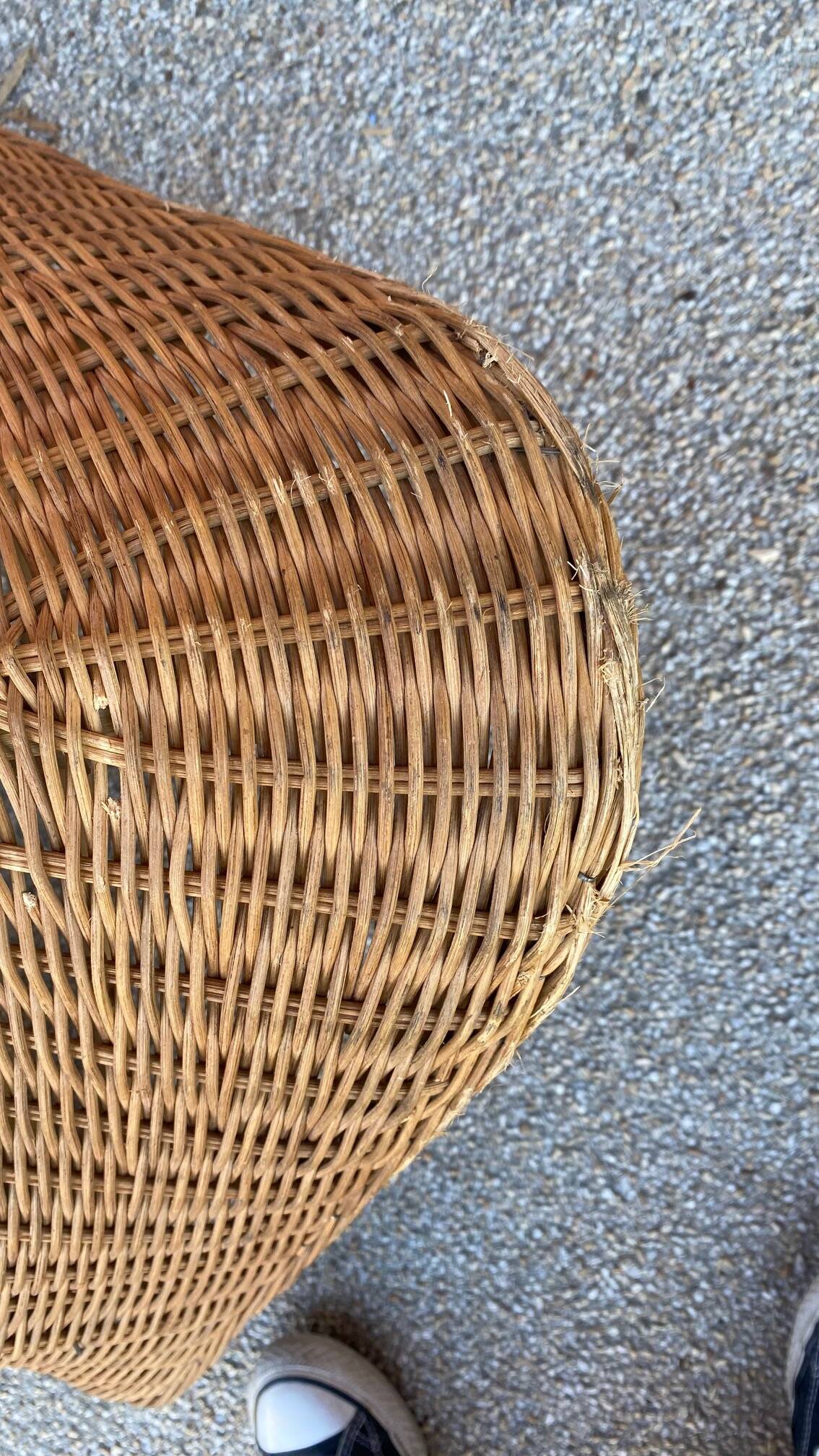 1970s rattan lotus meditation chair