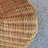 1970s rattan lotus meditation chair