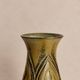 Khaki stoneware vase, wabi-sabi style, brutalist vintage ceramics.