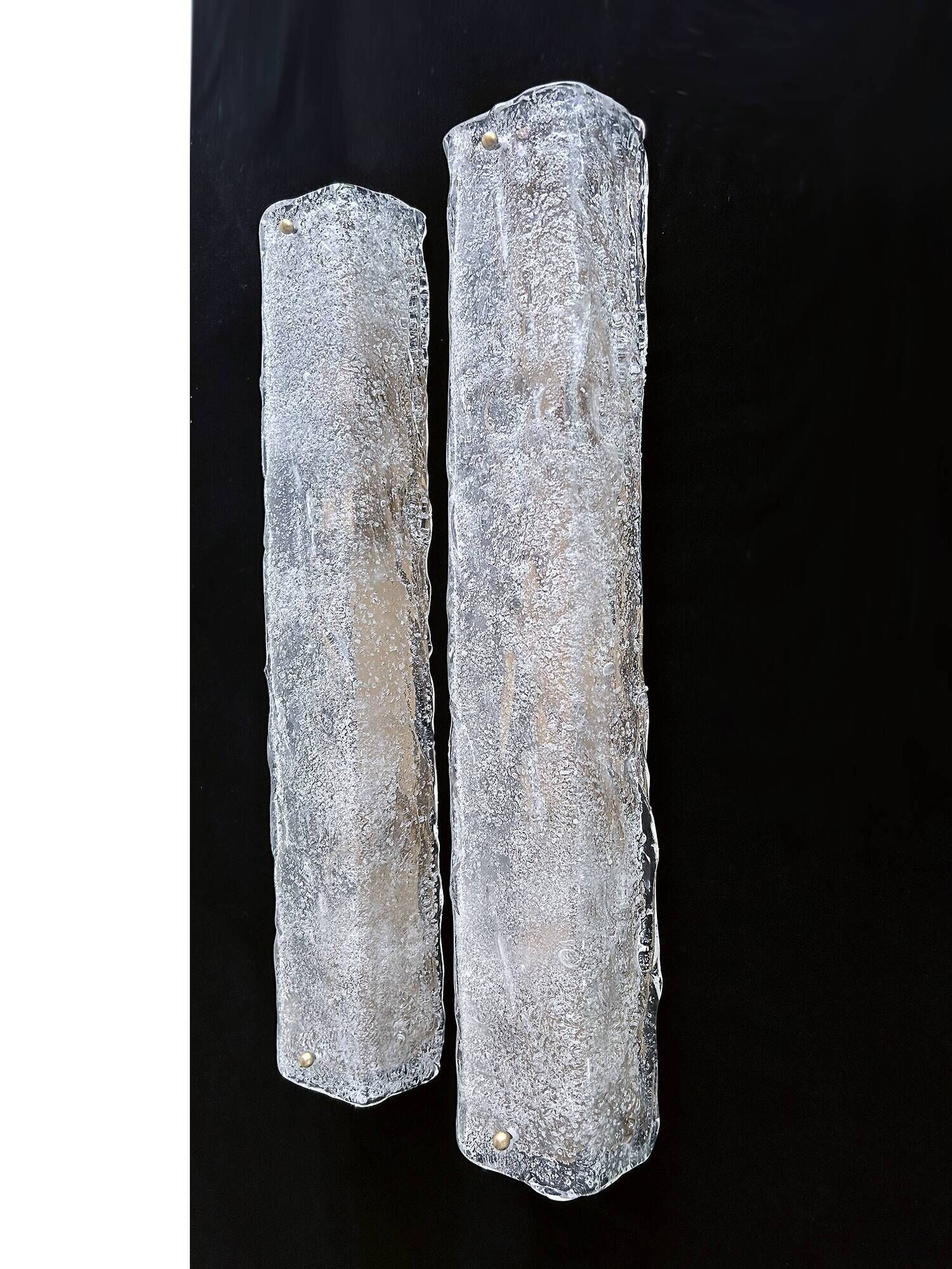 Pair Very Large Murano Glass Wall Lights