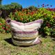 Housse de pouf artisanal - tissé main coton recyclé - 120 x 120