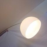 Lampadaire arc en inox brossé, années 70