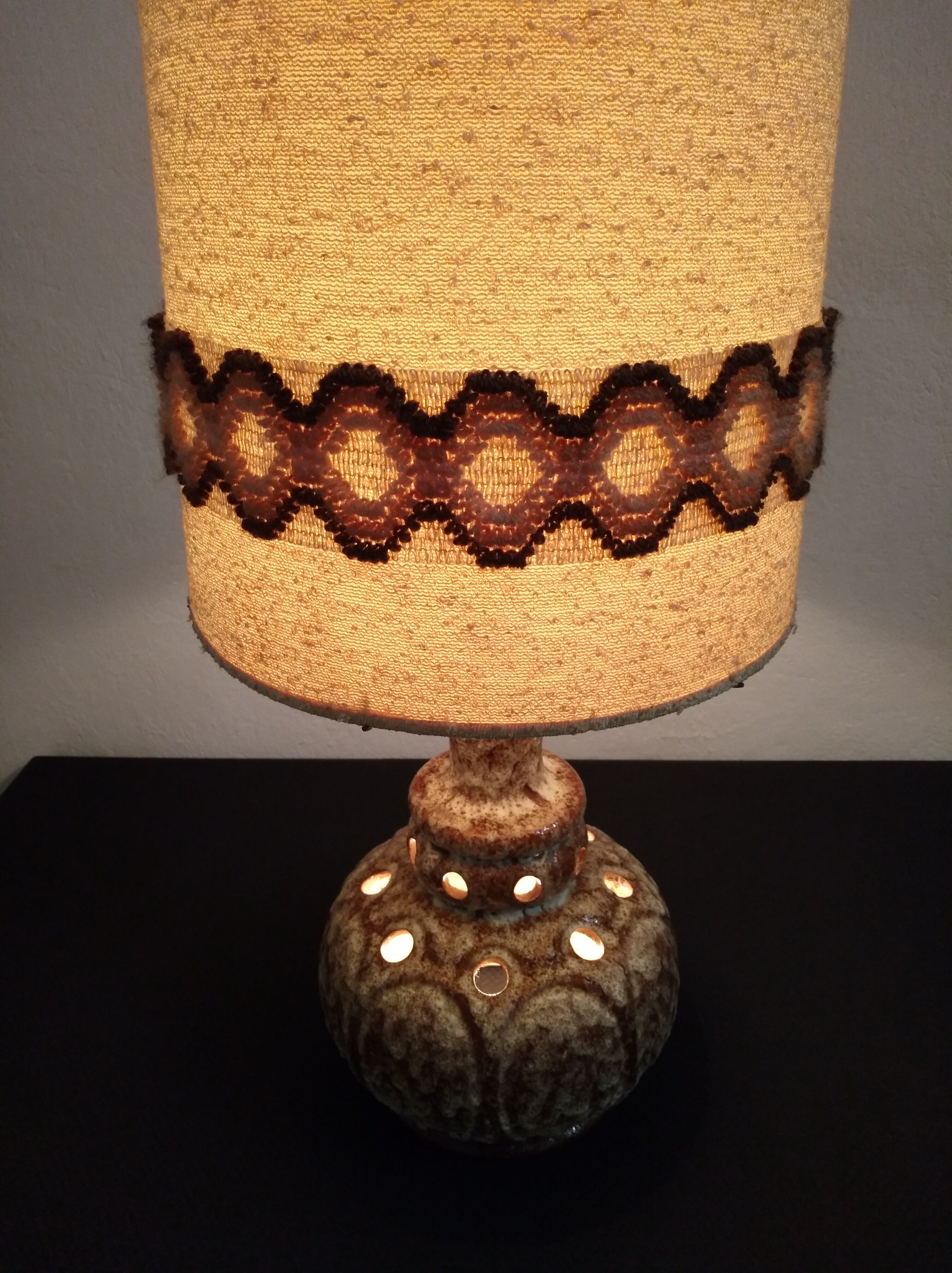 Ceramic floor lamp from the 70s