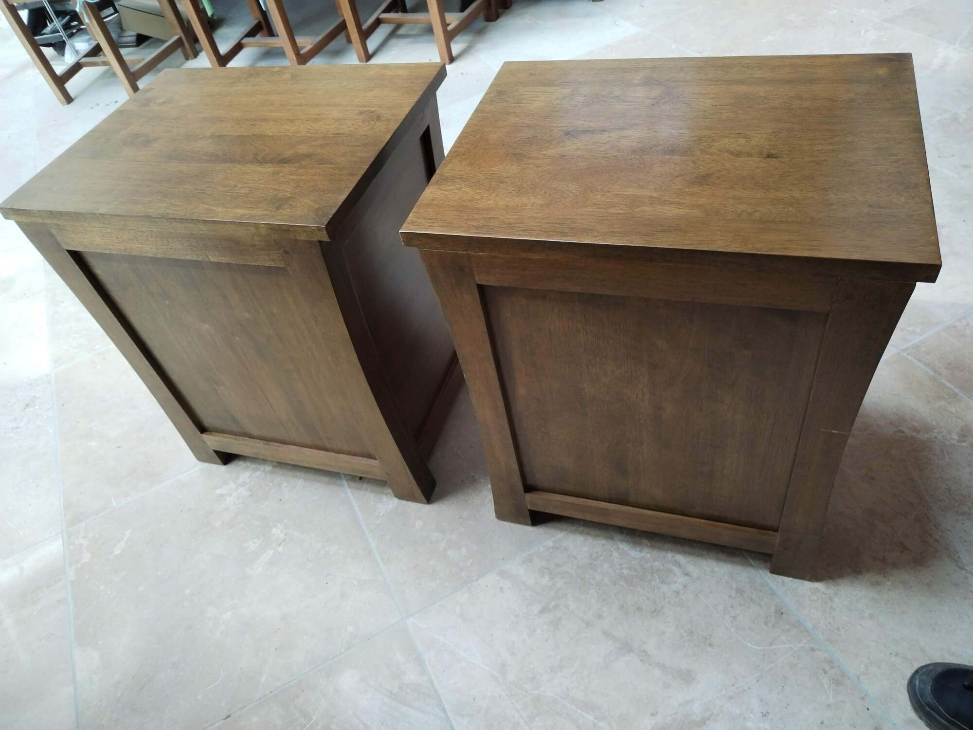 Set of 2 Indonesian bedside tables