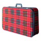 Tartan Scottish fabric suitcase, 1960s