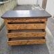 Restoration period commode in walnut burl and black marble – 19th century