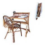 small desk, or serving trolley in bamboo, circa 1950/1960