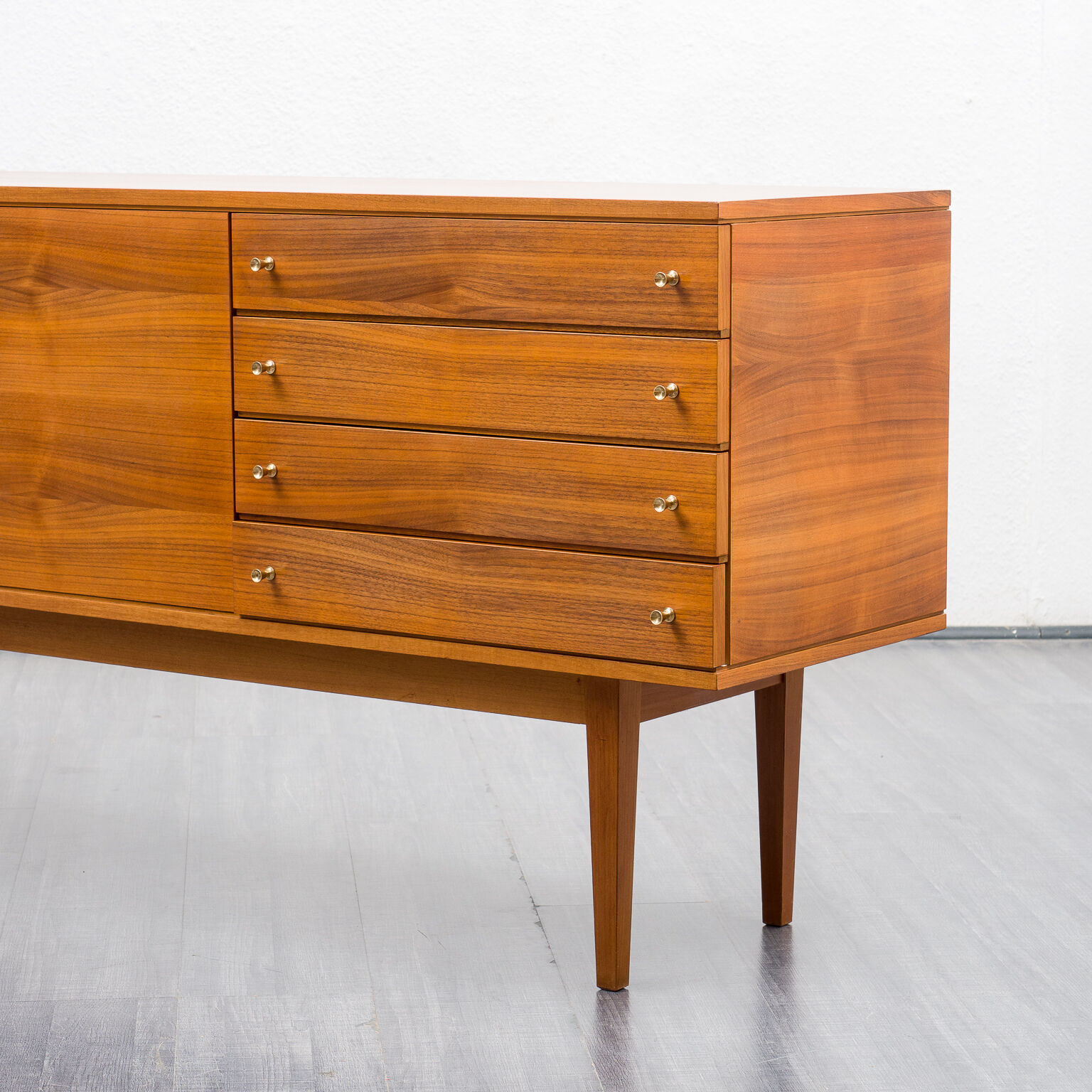 Vintage row, walnut, restored