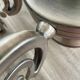 Lustre with 6 arms by Deknudt in patinated metal