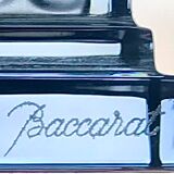 Signed Baccarat crystal desk clock
