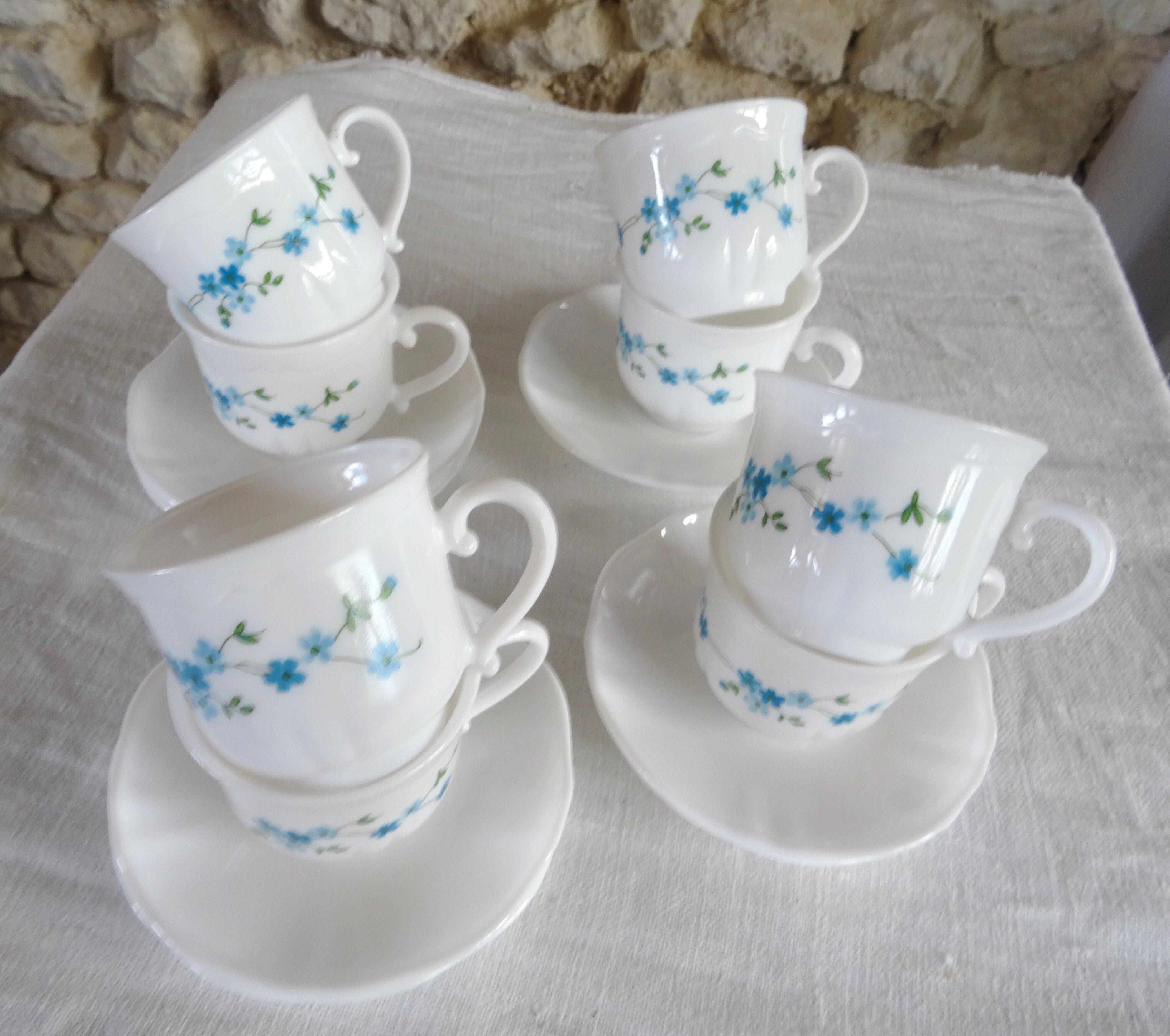 8 Cups myosotis - 8 per cups arcopal