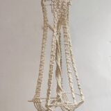 Lámpara de techo de macramé. Spain, 1980s.